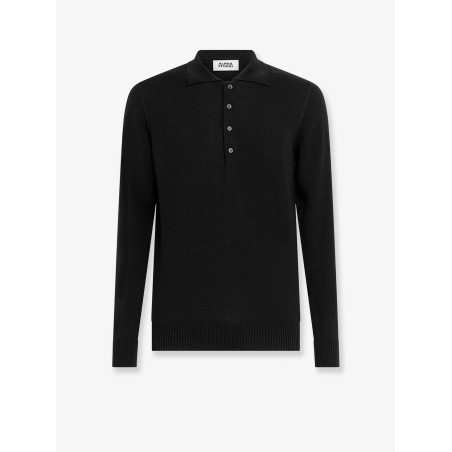 Wool polo shirt