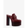 Leather mule with plateau