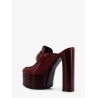 Leather mule with plateau