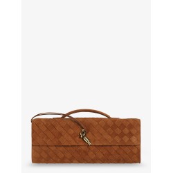 Andiamo Clutch suede handbag with Intrecciato motif