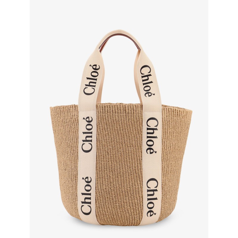 Woody rafia shoulder bag