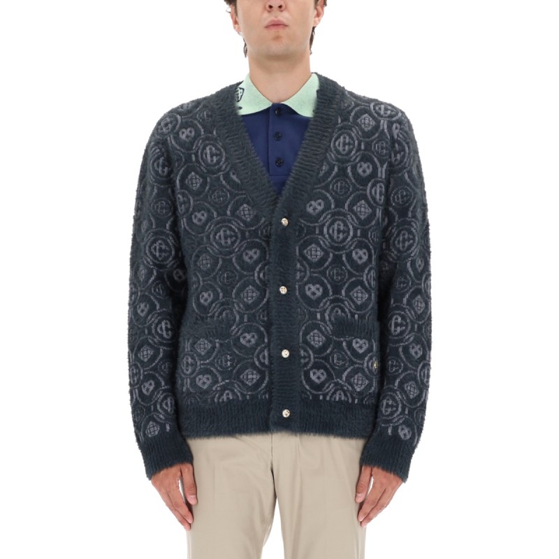 MONOGRAM "FLUFFY" CARDIGAN