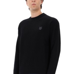 RIBBED KNIT WITH FOX PATCH