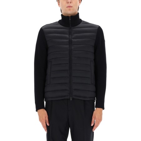 HYBRID JACKET WITH KNITTED SLEEVES