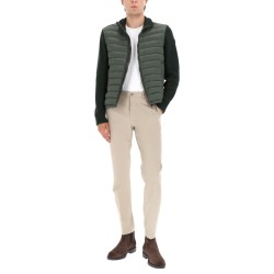 HYBRID JACKET WITH KNITTED SLEEVES
