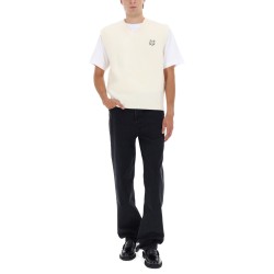 RIBBED VEST WITH FOX PATCH