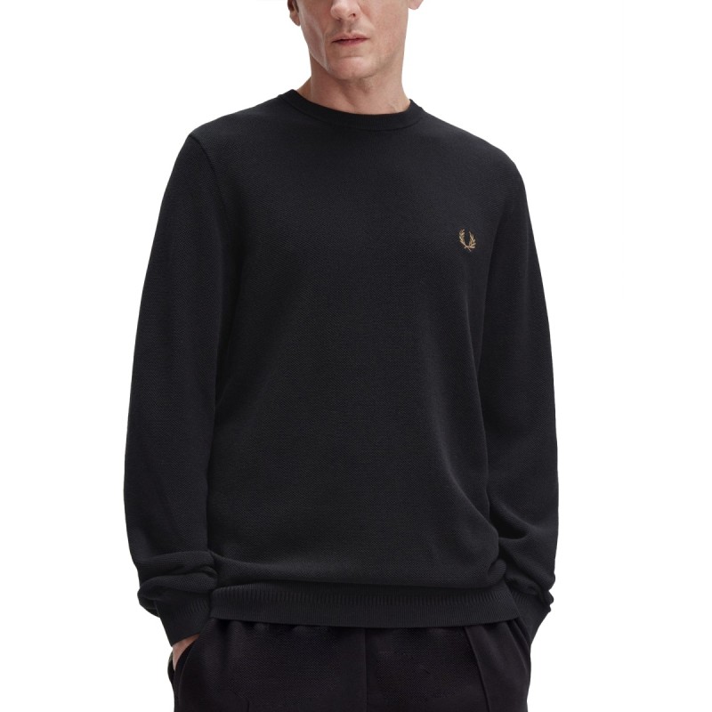 PIQUE SWEATER WITH LOGO