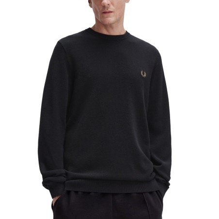 PIQUE SWEATER WITH LOGO
