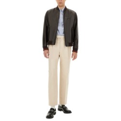 LEATHER BOMBER JACKET