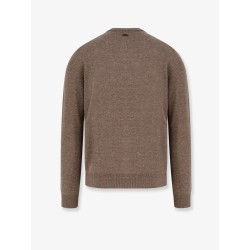 Virgin wool and cashmere cardigan