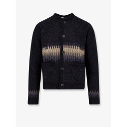 Jacquard alpaca cardigan
