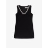 Crepe mini dress with jewel trim
