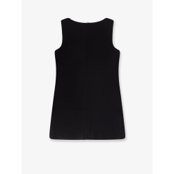 Crepe mini dress with jewel trim
