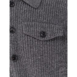 Ribbed wool and cotton cardigan