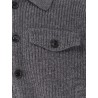 Ribbed wool and cotton cardigan