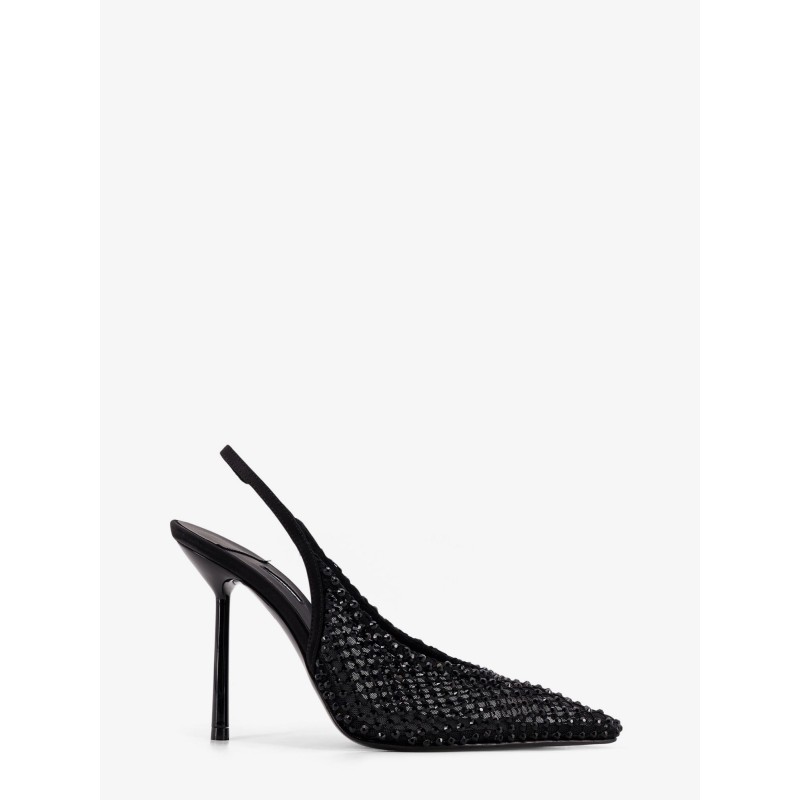 Slingback pumps with rhinestones