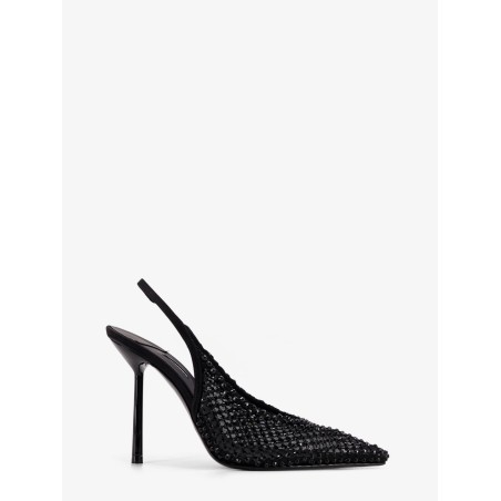 Slingback pumps with rhinestones