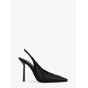 Slingback pumps with rhinestones