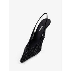 Slingback pumps with rhinestones