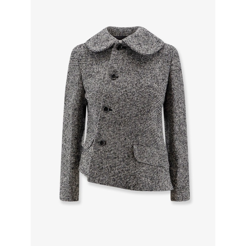 Wool asymmetrical blazer