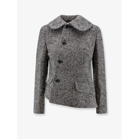 Wool asymmetrical blazer