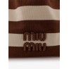 Canvas striped bucket bag