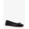 Leather ballerinas with patent leather detail