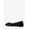Leather ballerinas with patent leather detail