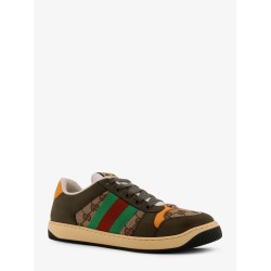 Screener low-top leather and GG Supreme fabric sneakers