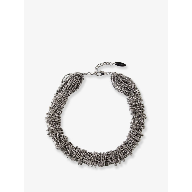 Glass and sterling 925 silver choker