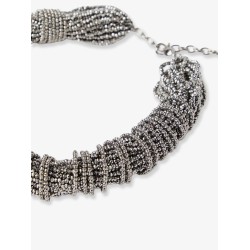 Glass and sterling 925 silver choker