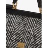 Sicily Medium chevron fabric shoulder bag
