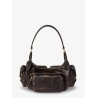 Pocket leather shoulder bag