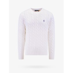 Cable knit cotton sweater with iconic logo