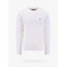 Cable knit cotton sweater with iconic logo