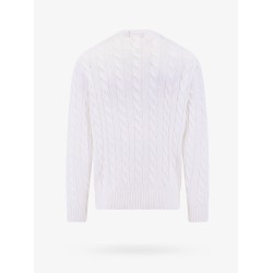 Cable knit cotton sweater with iconic logo