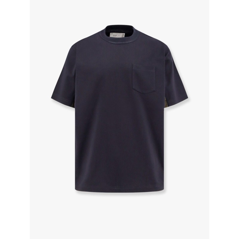 Cotton t-shirt with nylon inserts