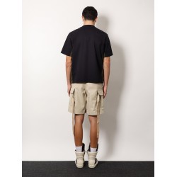 Cotton t-shirt with nylon inserts