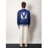 Nylon jacket with frontal and back chez valentino print