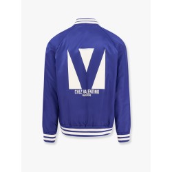 Nylon jacket with frontal and back chez valentino print