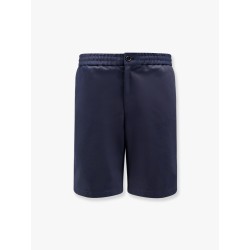 Cotton bermuda shorts with elastic detail