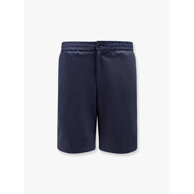 Cotton bermuda shorts with elastic detail