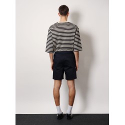 Cotton bermuda shorts with elastic detail