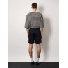 Cotton bermuda shorts with elastic detail