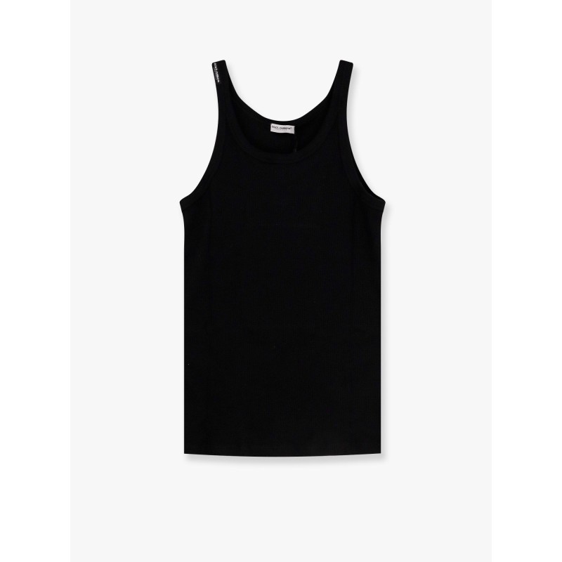 Ribbed cotton tank top