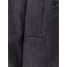 Double-breasted wool blend blazer