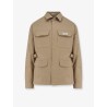 Double-faced cotton blend satin Saharan shirt