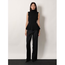 Ribbed wool and cashmere top