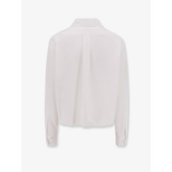 Cotton shirt with Miu Miu embroidery