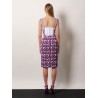 Maiolica silk pencil skirt